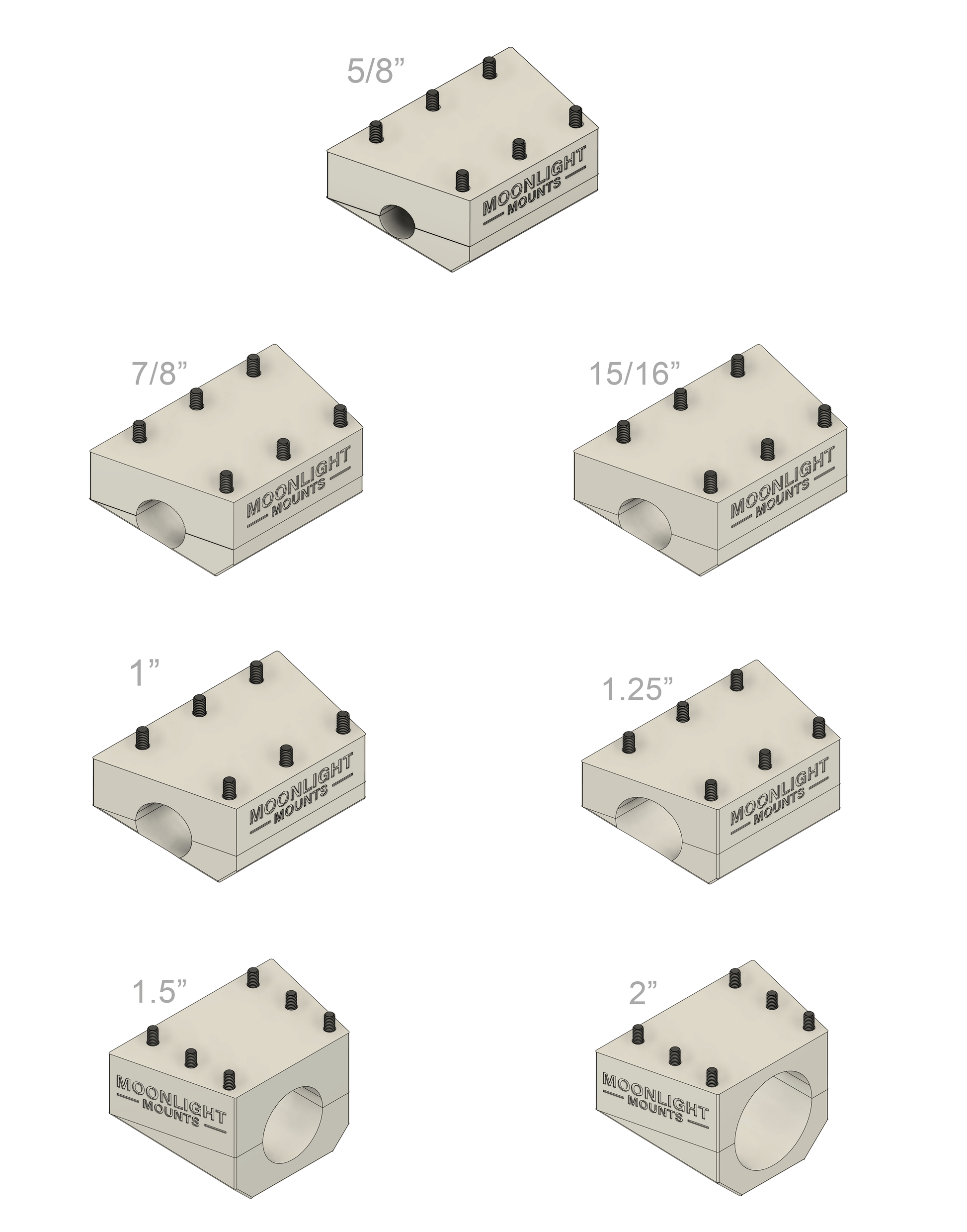 Starlink Mini Marine Rail Mount - Multi - Size Pole System (UV Protected) - Moonlight Mounts LLC