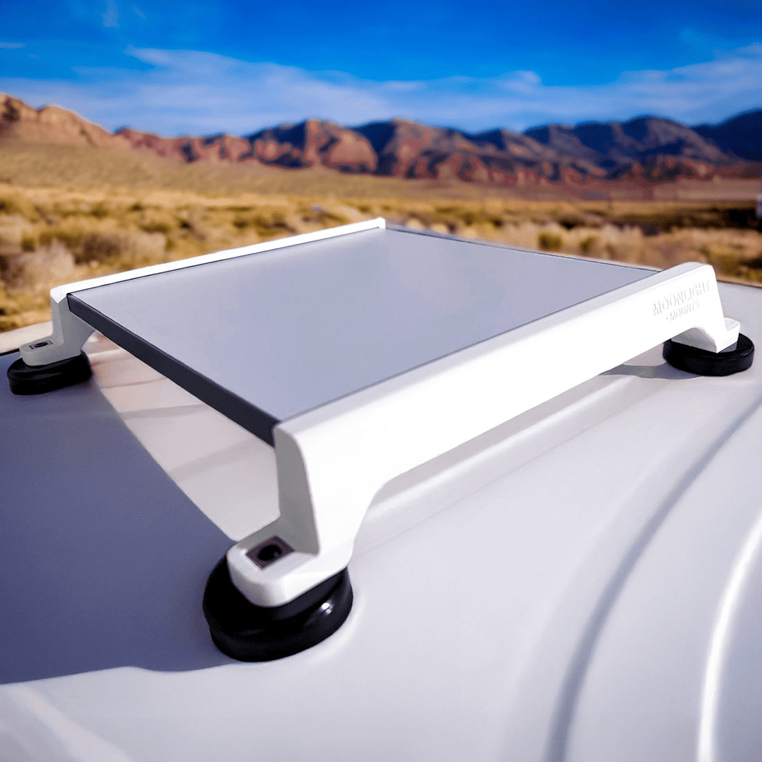Magnetic mount for Starlink Mini with four 48 lb encased ceramic magnets