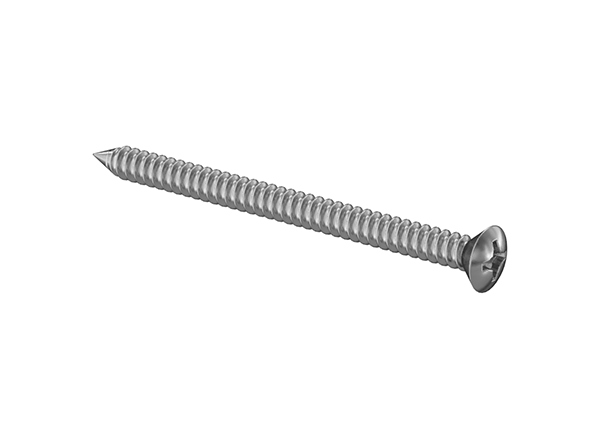 18 - 8 Stainless Steel Oval Head Screws for Sheet Metal - Number 12 Size, 3" Long - Moonlight Mounts LLC