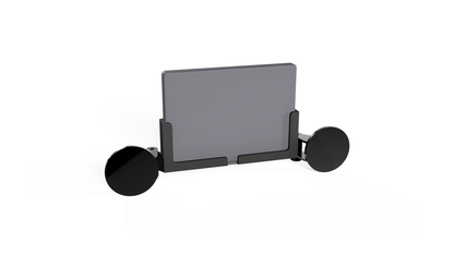 Peplink Slim antenna suction cup window mount viewed from the glass side, showing both locking suction cups