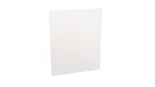 Replacement polycarbonate shield for the Starlink V5 hail guard, standing upright with corner screw holes