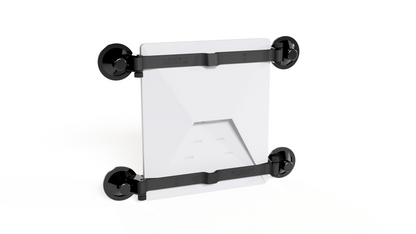 Starlink Mini suction cup mount in horizontal orientation, rear angled view showing the suction cup arms