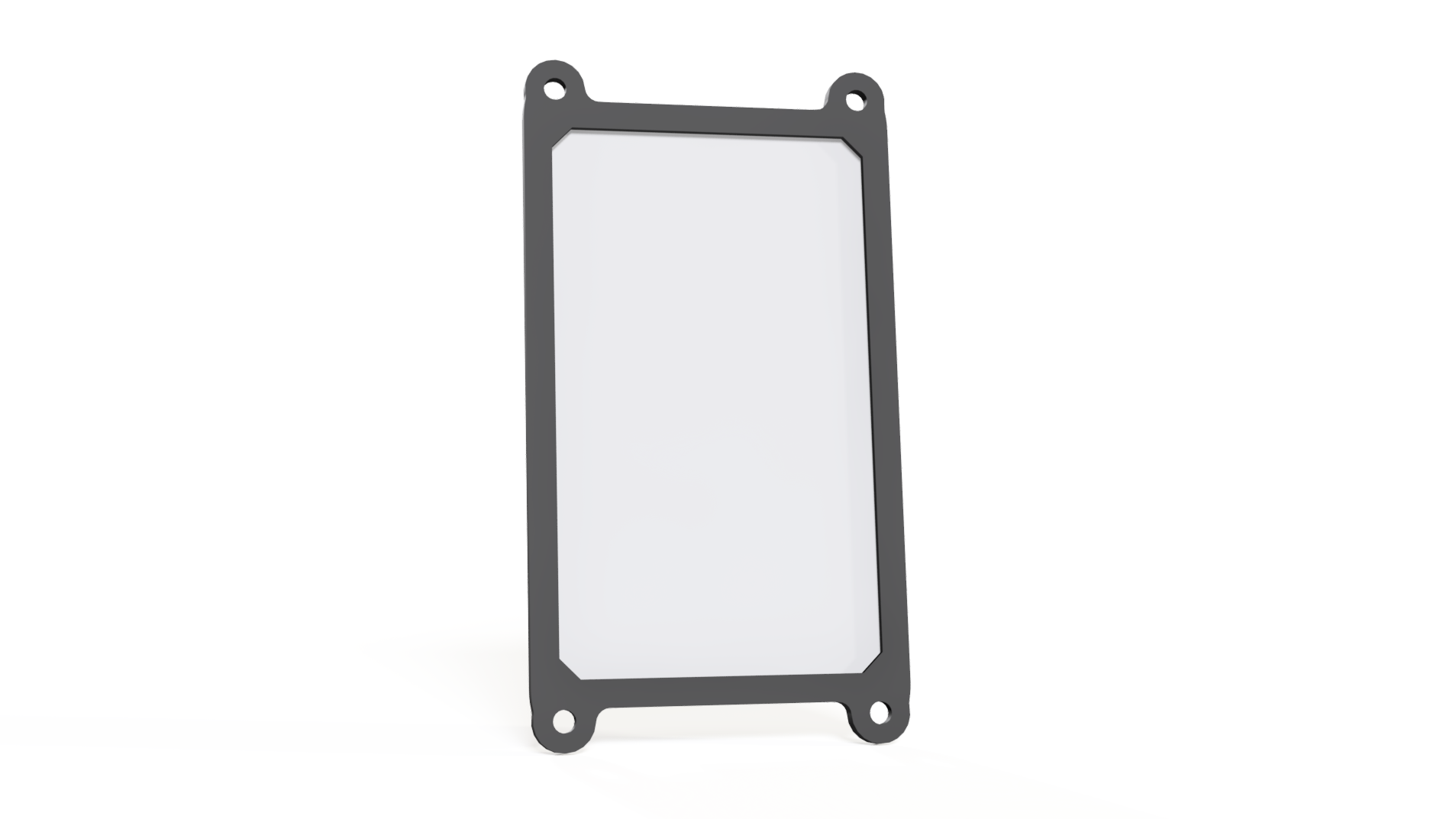 Starlink Router Mini screw-in wall mount bracket, front view showing the four corner screw tabs
