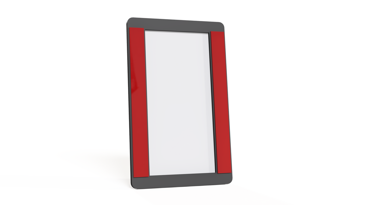 Starlink Router Mini no-drill wall mount bracket showing the red 3M VHB adhesive strips