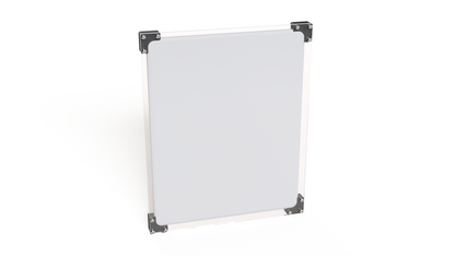 Starlink V5 hail guard, front view of the clear polycarbonate impact shield over the dish face