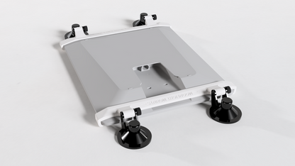Close angled view of the Starlink V5 suction cup mount brackets and suction cup latches