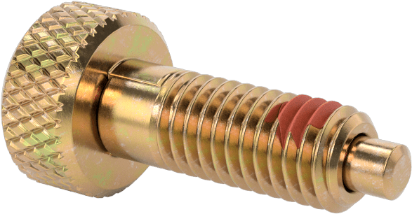 Zinc - Plated Steel Retractable Spring Plunger, Twist - To - Lock, With Knob, M5 x 0.8mm Thread, With Thread Locker - Moonlight Mounts LLC