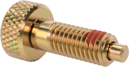 Zinc - Plated Steel Retractable Spring Plunger, Twist - To - Lock, With Knob, M5 x 0.8mm Thread, With Thread Locker - Moonlight Mounts LLC